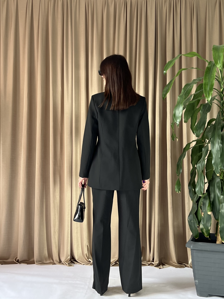 Kontrast Detaylı Blazer Ceket Pantolon Takım 1033