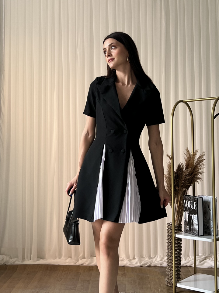 Pile Detaylı Blazer Mini Elbise 2110