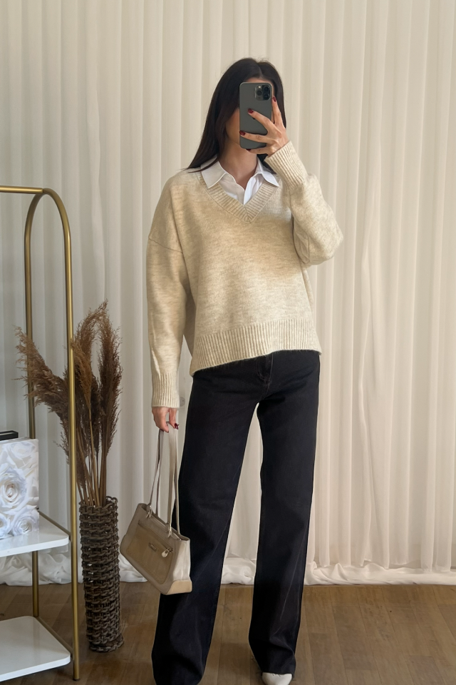 Düz Paça Acı Kahve Jean Pantolon – Bol Kesim, Günlük ve Şık Denim